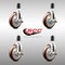 Service Caster 5 Inch 316SS Maroon Poly Swivel 1-1/2 Inch Expanding Stem Caster Set Brake SCC SCC-SS316EX20S514-PPUB-MRN-TLB-112-4 - alternate 4